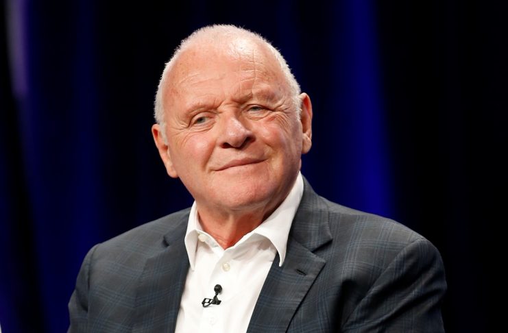 Cast member Sir Anthony Hopkins participates in a panel for the series “Westworld” at the HBO Television Critics Association Summer Press Tour in Beverly Hills