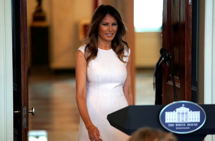 First lady Melania Trump hosts a governors’ spouses lunch at the White House in Washington