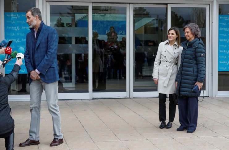 Spain’s King Felipe VI and Queen Letizia visits Spain’s Emeritus King Juan Carlos at hospital