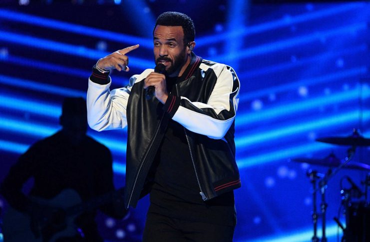Singer Craig David performs during a special concert “The Queen’s Birthday Party” in London