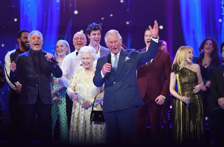 Britain’s Prince Charles speaks during a special concert “The Queen’s Birthday Party” in London