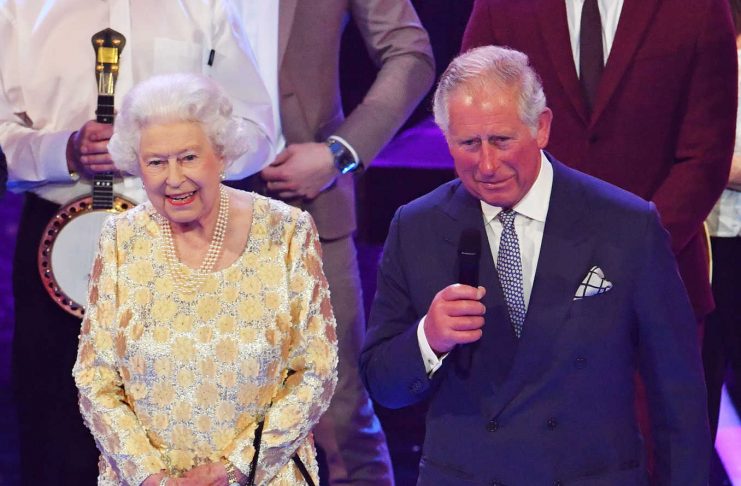 Britain’s Charles, Prince of Wales pays tribute to his mother Queen Elizabeth II during a special concert “The Queen’s Birthday Party” in London