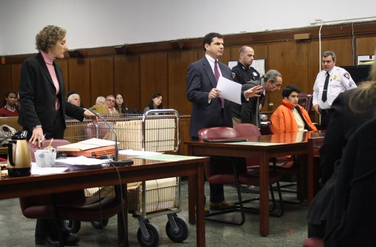 Renato Seabra no Supremo Tribunal Criminal de Nova Iorque , acusado de homícidio em 2º grau.
