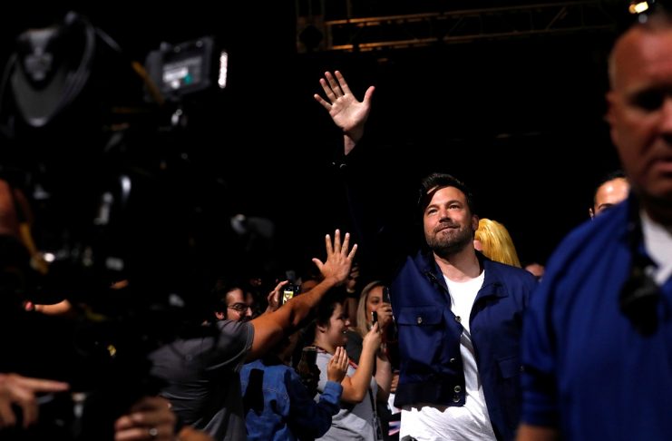 Cast member Affleck arrives at a panel for “Justice League” during the 2017 Comic-Con International Convention in San Diego