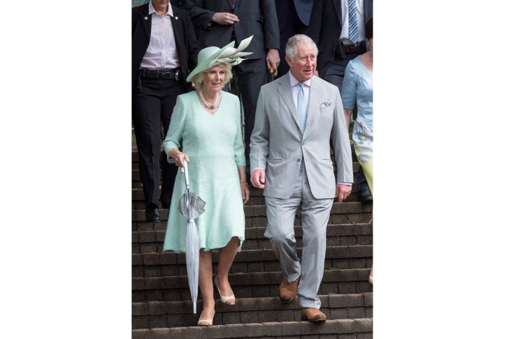Britain’s Prince Charles and Camilla, Duchess of Cornwall, arrive in Brisbane
