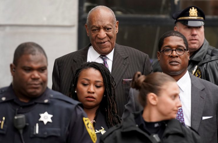 Actor and comedian Bill Cosby departs after the first day of retrial at the Montgomery County Courthouse in Norristown, Pennsylvania