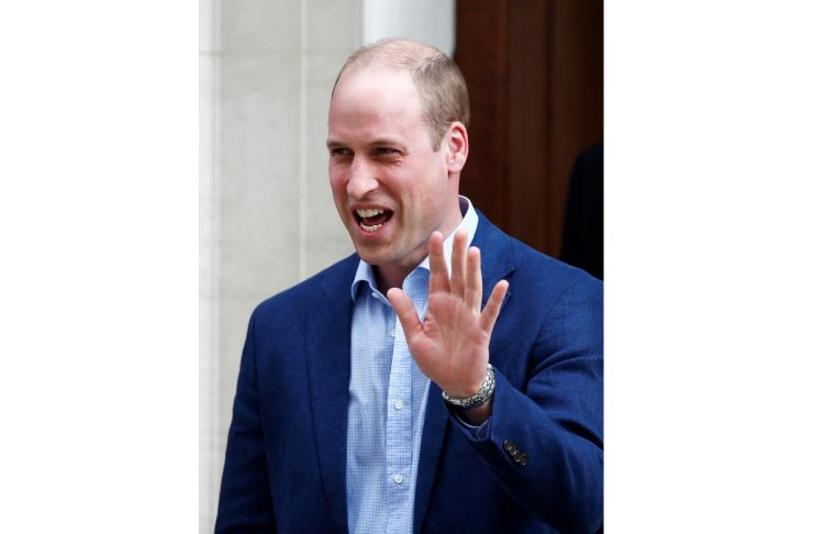 Britain’s Prince William leaves the Lindo Wing of St Mary’s Hospital after his wife Catherine, the Duchess of Cambridge, gave birth to a son, in London