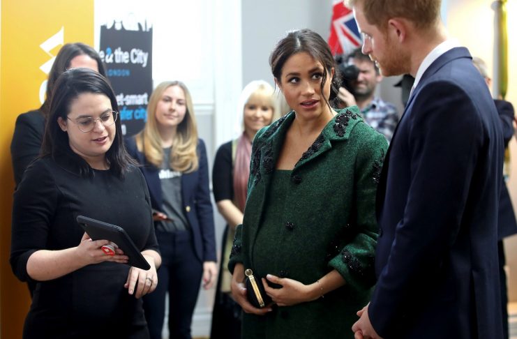 Britain’s Prince Harry and Meghan, Duchess of Sussex attend a Commonwealth Day youth event in London