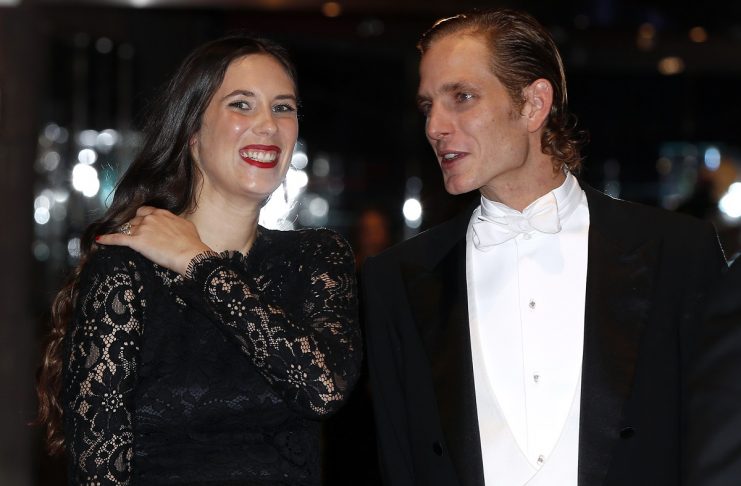 Andrea Casiraghi arrives with his wife Tatiana Santo Domingo to attend a gala during Monaco’s National Day