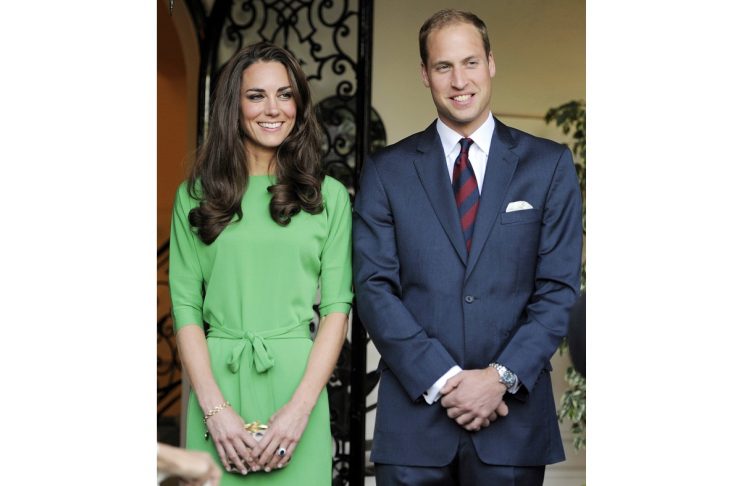 Britain’s Prince William and his wife Catherine, Duchess of Cambridge, attend a private reception at the British Consul-General’s residence in Los Angeles