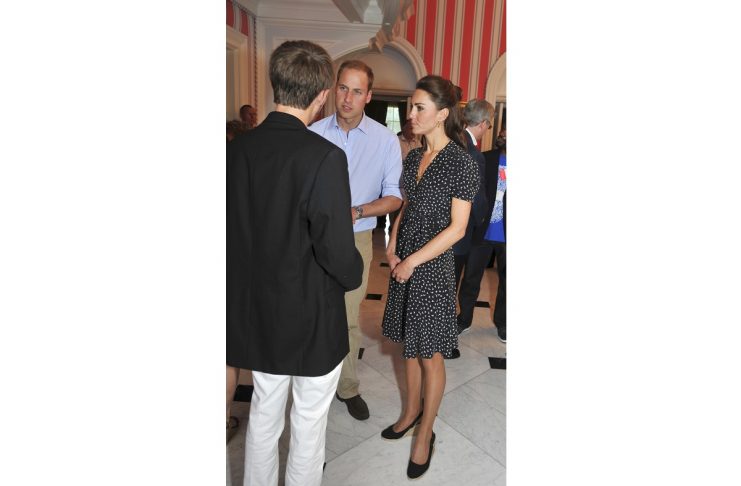 Britain’s Prince William and his wife Catherine, Duchess of Cambridge, attend an informal reception for young Canadian volunteers in Ottawa