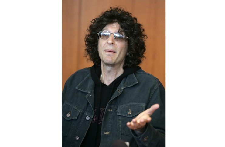 Radio personality Howard Stern speaks during news conference in New York