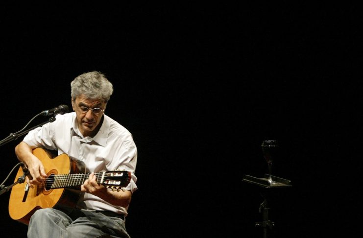 Brazilian musician Caetano Veloso performs at the San Sebastian Jazz Festival