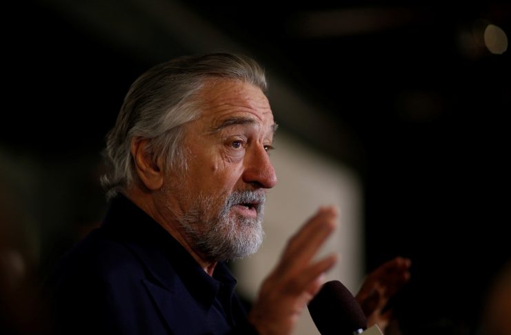 Cast member De Niro is interviewed at a premiere for the movie “The Comedian” at Pacific Design Center in Los Angeles