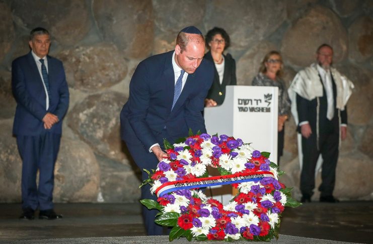 Britain’s Prince William, visits the Yad Vashem’s Hall of Remembrance in Jerusalem
