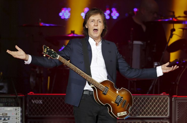 Paul McCartney performs at the Stade de France, in Saint-Denis, near Paris
