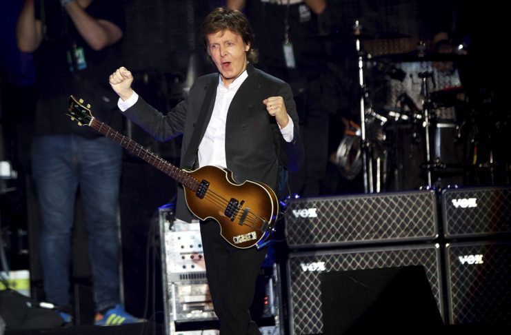 Sir Paul McCartney performs at the Firefly Music Festival in Dover