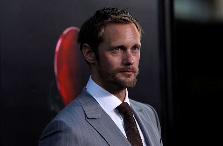 Actor Skarsgard poses at the premiere for “It” in Los Angeles