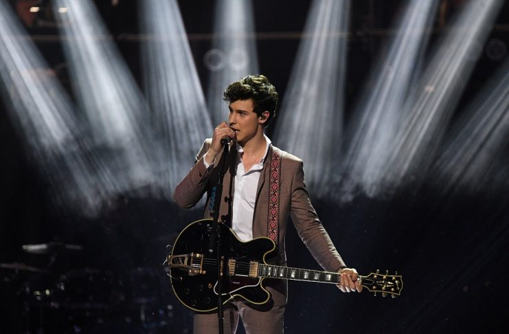 Shawn Mendes performs during a special concert “The Queen’s Birthday Party” to celebrate the 92nd birthday of Britain’s Queen Elizabeth at the Royal Albert Hall in London