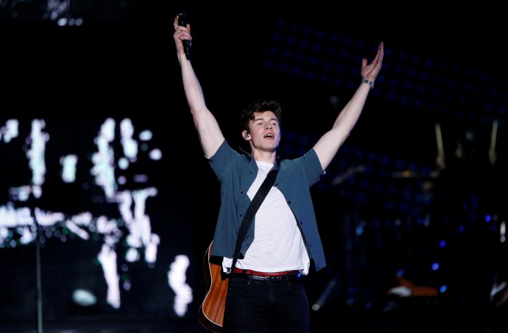 Mendes performs during Wango Tango concert at Banc of California Stadium in Los Angeles