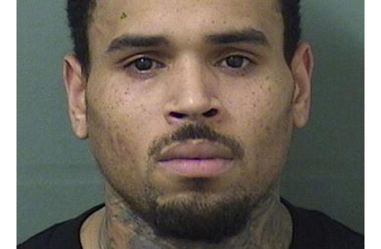 Singer Chris Brown appears in a booking photo provided by the Palm Beach County Sheriff’s Office in Palm Beach