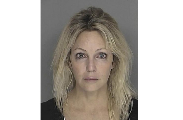 Actress Locklear is shown in this booking mug released by Santa Barbara County Sheriff’s Department