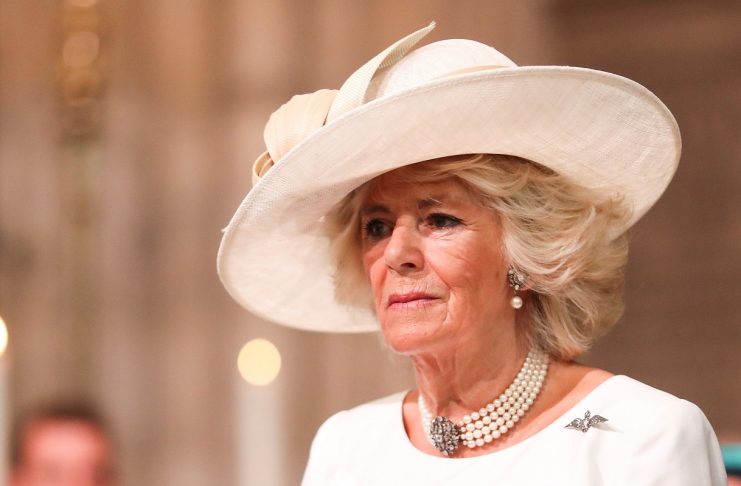Britain’s Prince Charles and Camilla, Duchess of Cornwall  arrive at Westminster Abbey for a service to mark the centenary of the Royal Air Force (RAF), in central London