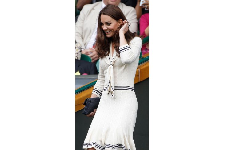 A combination photo shows Catherine, Duchess of Cambridge during a visit to Prince Edward Island in Canada and attending a match at Wimbledon