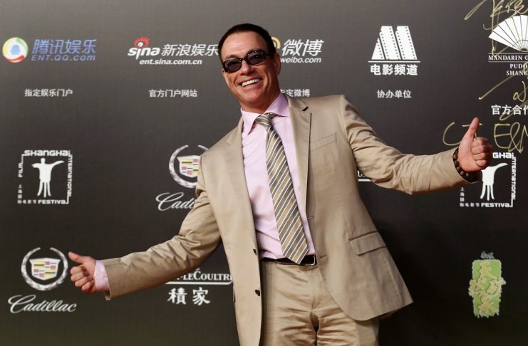 Van Damme poses during the closing ceremony of the 17th Shanghai International Film Festival