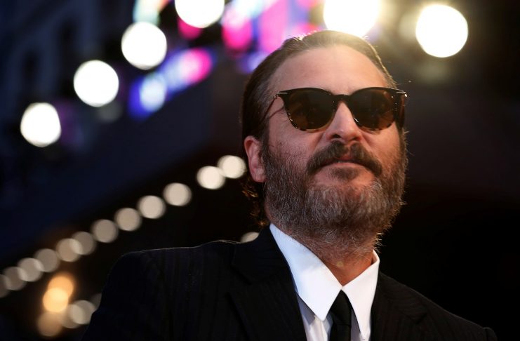 Joaquin Phoenix arrives for UK premiere of “You were never really there” during the British Film Institute (BFI) London Film Festival in London