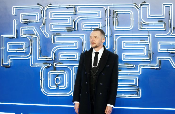 Actor Simon Pegg attends the European Premiere of Ready Player One in London