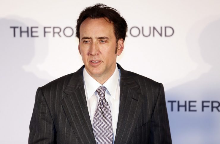 Actor Nicolas Cage poses at the UK Premiere of “The Frozen Ground” at Leicester Square in Londo