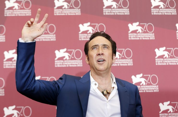 Actor Nicolas Cage poses during a photocall for the movie “Joe” during the 70th Venice Film Festival