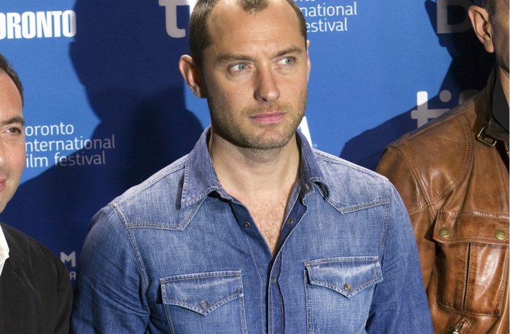 Actor Jude Law attends a news conference for the film “Dom Hemingway” at the 38th Toronto International Film Festival
