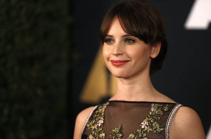 Actress Felicity Jones arrives at the 8th Annual Governors Awards in Los Angeles