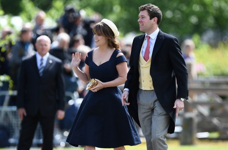 Britain’s Princess Eugenie attends the wedding of Pippa Middleton and James Matthews at St Mark’s Church in Englefield