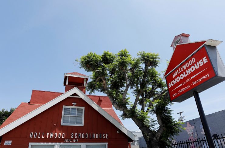 The school where Meghan Markle went as a young child, formerly called “Little Red School House”,  is seen in Los Angeles
