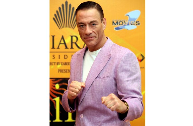 Belgian actor Jean-Claude Van Damme strikes a pose one day before the 7th International Indian Film ..