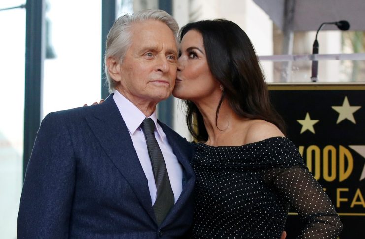 Actor Michael Douglas receives a star on Hollywood Walk of Fame