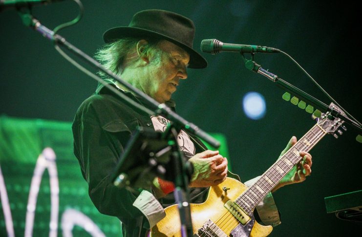 Neil Young and the Crazy Horse band performs in Oslo Spektrum in Oslo