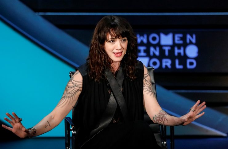 Asia Argento speaks during the Women In The World Summit in New York