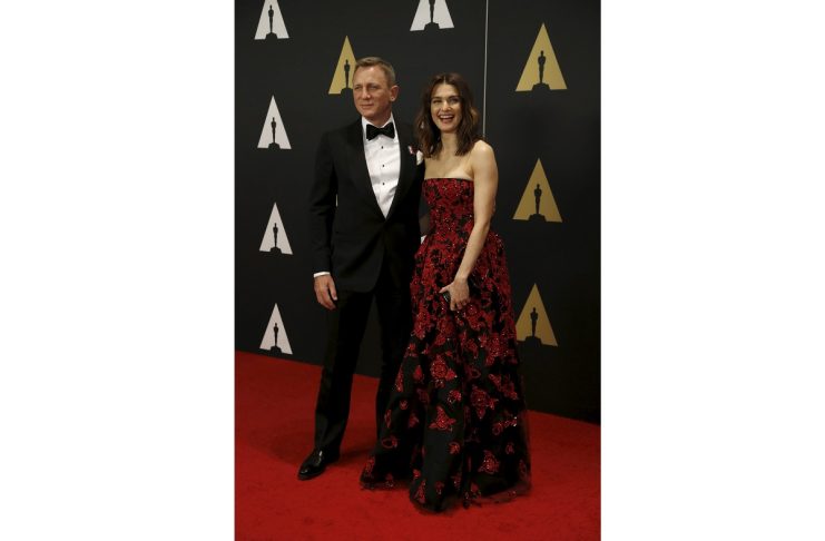 Actor Craig and his wife actress Weisz pose at the 7th Annual Academy of Motion Picture Arts and Sciences Governors Awards at The Ray Dolby Ballroom in Hollywood
