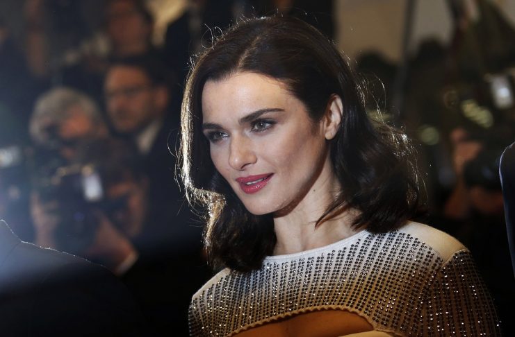 Cast member Rachel Weisz poses on the red carpet as she arrives for the screening of the film “The Lobster” in competition during the 68th Cannes Film Festival in Cannes,