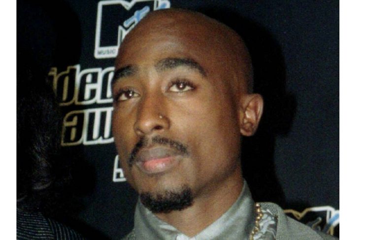 Rap music star Tupac Shakur is seen at the MTV Music Video Awards in New York, New York