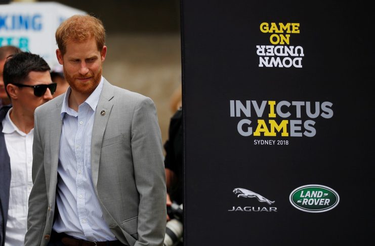 Britain’s Prince Harry attends the Invictus Games at the Royal Botanic Garden in Sydney