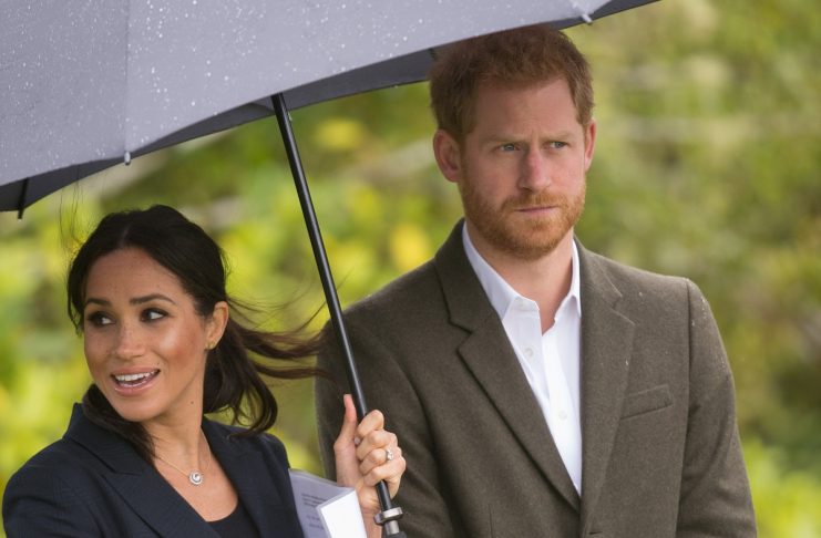 Britain’s Prince Harry and Meghan, Duchess of Sussex, attend an event unveiling the Queen’s Commonwealth Canopy in Redvale, North Shore, New Zealand