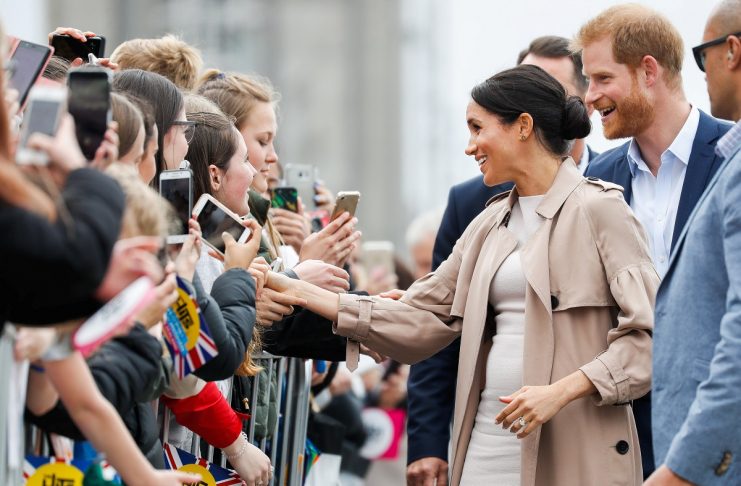 Britain’s Prince Harry and Meghan, Duchess of Sussex visit Viaduct Harbour in Auckland