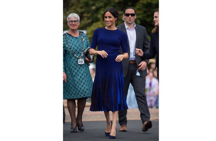 Meghan, Duchess of Sussex, during a walkabout in Rotorua on day four of the royal couple’s tour of New Zealand
