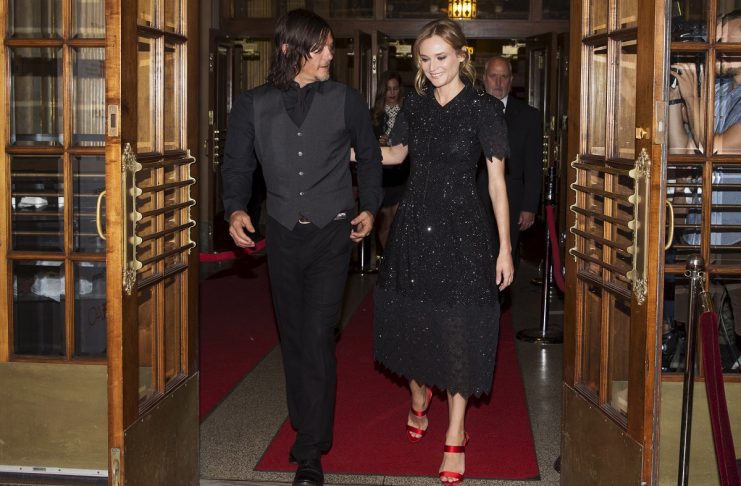 Kruger and Reedus arrive on the red carpet for the film “Skyduring the Toronto International Film Festival in Toronto