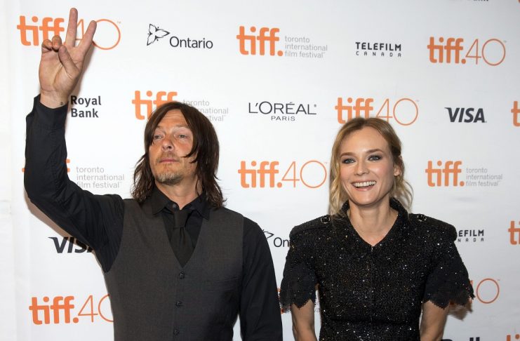 Kruger and Reedus arrive on the red carpet for the film “Skyduring the Toronto International Film Festival in Toronto